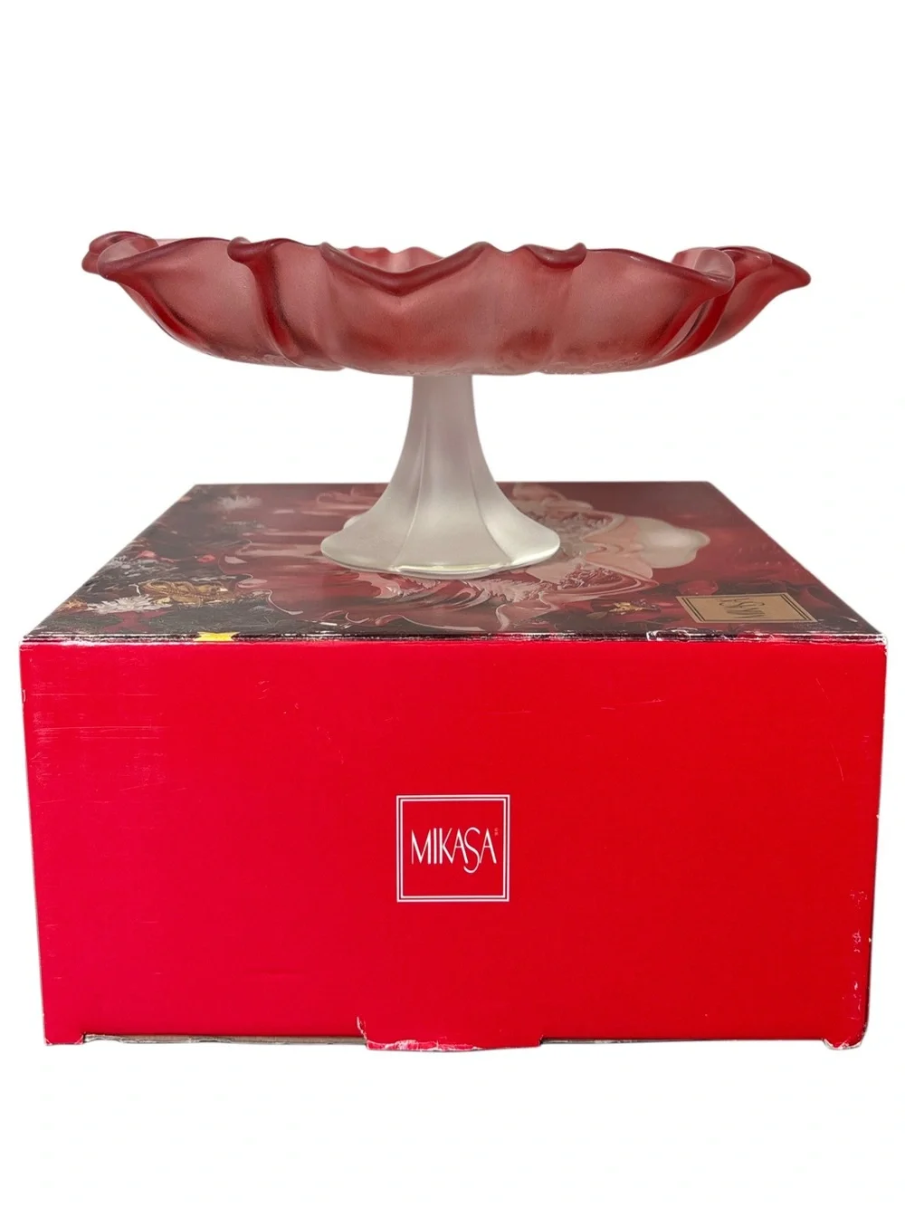 New Mikasa Christmas Story Berry Footed Bon Bon Tray